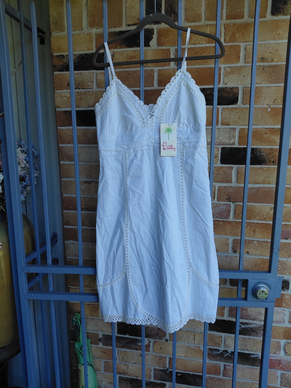 Lilly Pulitzer White Lace-Trim Camisole Slip